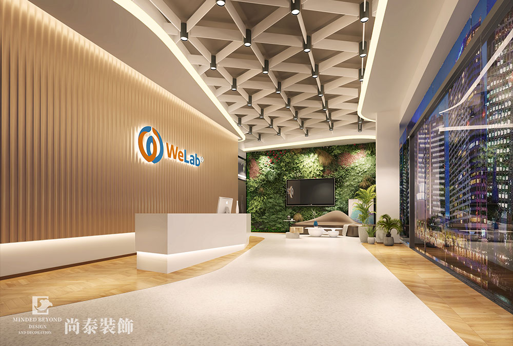 深圳前?；鹦℃?zhèn)金融科技公司辦公室設(shè)計(jì)效果圖 